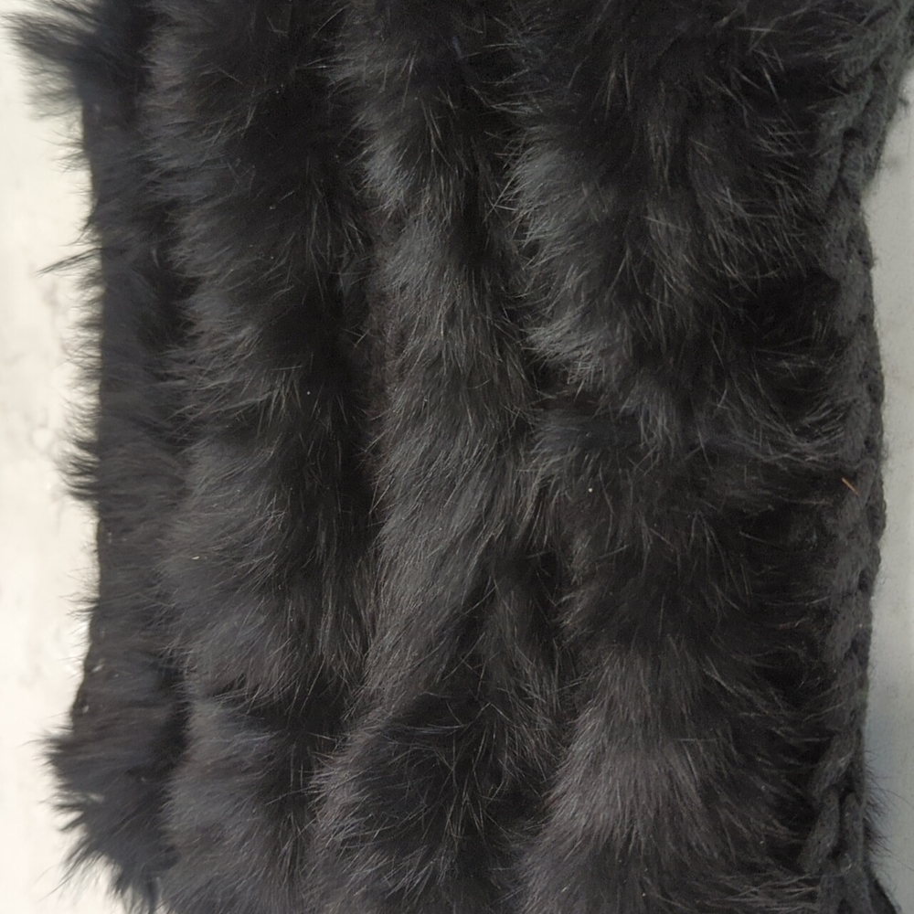 Rabbit fur neck warmer by scoops NYC